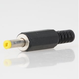 DC Stecker Kunststoff 4mm AD 1.5mm ID mit Knickschutz