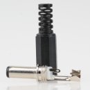 DC Stecker Kunststoff 5.5mm AD 2.5mm ID mit Knickschutz...