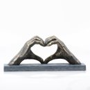 Deko Design Skulptur "Herz aus Händen" 36cm