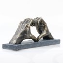 Deko Design Skulptur "Herz aus Händen" 36cm