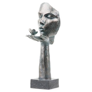Deko Design Skulptur Figur "Desire" aus Polypropylen 34cm bronzefarben