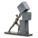 Deko Design Skulptur Figur "Stacking" aus Polypropylen 30cm bronzefarben