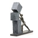 Deko Design Skulptur Figur "Stacking" aus Polypropylen 30cm bronzefarben