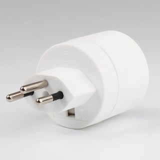Reisestecker-Adapter Schweiz Kupplung Deutschland weiß 10A/250V