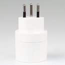 Reisestecker-Adapter Schweiz Kupplung Deutschland weiß 10A/250V
