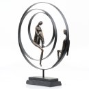 Deko Design Skulptur Figur "Patience" 41cm bronzefarben