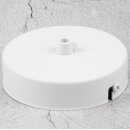 1-Loch Lampen-Baldachin Metall 100x25mm weiß mit...