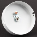 1-Loch Lampen-Baldachin Metall 100x25mm weiß mit Zugentlaster Metall für 1 Lampenpendel