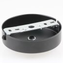 1-Loch Lampen-Baldachin Metall 100x25mm schwarz mit Zugentlaster Kunststoff für 1 Lampenpendel