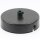 1-Loch Lampen-Baldachin Metall 100x25mm schwarz mit Zugentlaster Kunststoff für 1 Lampenpendel