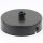 Lampen-Baldachin 100x25mm Metall schwarz für 1 Lampenpendel mit Zugentlaster aus Kunststoff