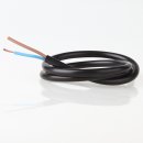 PVC Lampenkabel Elektro-Kabel Stromkabel Rundkabel schwarz 2-adrig, 2x0,75mm&sup2; H03 VV-F