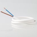 PVC Lampenkabel Elektro-Kabel Stromkabel Rundkabel wei&szlig; 2-adrig, 2x0,75mm&sup2; H03 VV-F