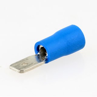 Kabelschuh Flachstecker 4.8mm blau für Leitungsquerschnitt 1.5-2.5mm²