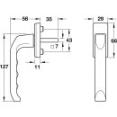 Häfele Fenstergriff aus Aluminium für Drehkippfenster 127x56mm weiss