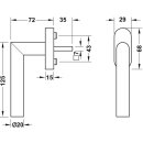 Häfele Fenstergriff für Drehkippfenster 125x72mm Edelstahl matt