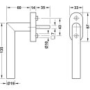 Häfele Startec Fenstergriff für Drehkippfenster 135x60mm Edelstahl matt