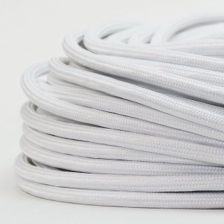 Textilkabel Weiß 2-adrig 2x0,75mm² Zug-Pendelleitung S03RT-F