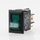 Einbau-Wippschalter grün beleuchtet 250V/8A 1-polig 21x15mm