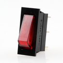 Einbau-Wippschalter rot schwarz 250V/16A 1-polig 33x14mm