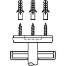 Häfele Garderobenhaken Deckenhaken aus Kunststoff mit 3 Haken 50x70mm aquablau