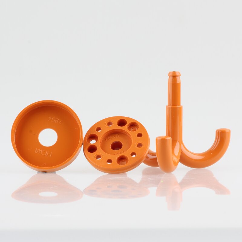 Häfele Deckenhaken aus Kunststoff mit 3 Haken orange
