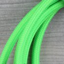 Textilkabel Neon-Grün 3-adrig mit Schnurschalter und Schutzkontakt-Stecker Anschlussleitung 2-5m