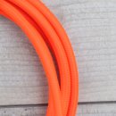 Textilkabel Anschlussleitung 2-5m neon-orange Schalter u. Schutzkontakt Winkelstecker