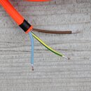 Textilkabel Neon-Orange 3-adrig mit Schnurschalter und Schutzkontakt-Stecker Anschlussleitung 2-5m