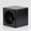 E27 Lampenfassung-Halterung 95x95mm aus Holz schwarz Würfelform