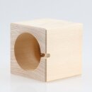 E27 Lampenfassung-Halterung 95x95mm aus Holz Kiefer Würfelform