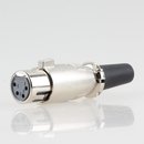 XLR Mikrofon-Kupplung 4 polig mit Zugentlastung