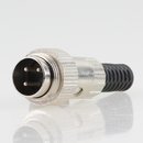 XLR Mikrofon-Stecker 3 polig mit Knickschutz M15...