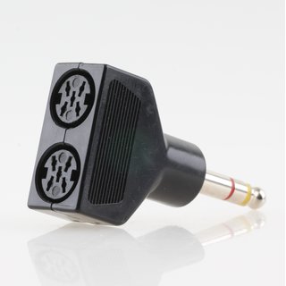 Audio Adapter 6,3mm Klinkenstecker auf 2 x DIN Kupplung 5 polig