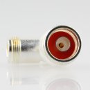 N-Winkel-Adapter N-Stecker auf N-Kupplung mit Gold-Kontakt