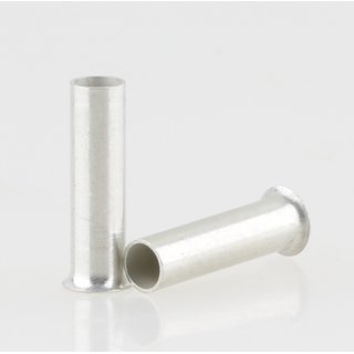 1000 x Aderendhülsen 1,5 mm²  8 mm unisoliert aus Metall