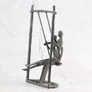 Deko Design Skulptur Figur "Schaukel" 23cm brüniert