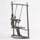 Deko Design Skulptur Figur "Schaukel" 23cm brüniert