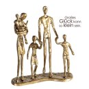 Deko Design Skulptur Figur "Familie" 19cm goldfarben
