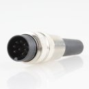 Audio DIN Stecker Metall 8 polig mit Knickschutz