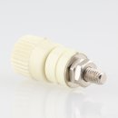 Bananen-Stecker Buchse Kupplung elfenbein 4mm mit M4 Gewinde