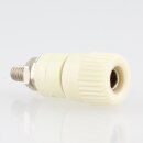 Bananen-Stecker Einbaubuchse Kupplung elfenbein 4mm mit...