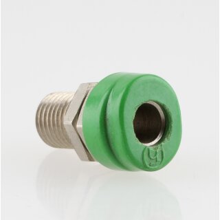 Bananen-Stecker Einbaubuchse Kupplung grün 4mm mit M6 Gewinde