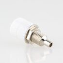 Bananen-Stecker Einbaubuchse Kupplung weiß 4mm mit...