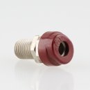 Bananen-Stecker Buchse Kupplung rot 4mm mit M6 Gewinde