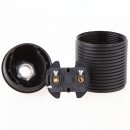 E27 Lampenfassung Thermoplast/Kunststoff schwarz mit Gewindemantel M10x1 IG 250V/4A