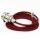 Textilkabel Bordeaux Rot mit Vintage E27 Lampenfassung Messing vernickelt und 2 Schraubringe 1-5m