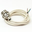 Textilkabel Elfenbein mit Vintage E27 Lampenfassung Messing vernickelt und 2 Schraubringe 1-5m