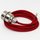 Textilkabel Lampenpendel rot mit E27 Vintage Metall-Fassung Nickel matt